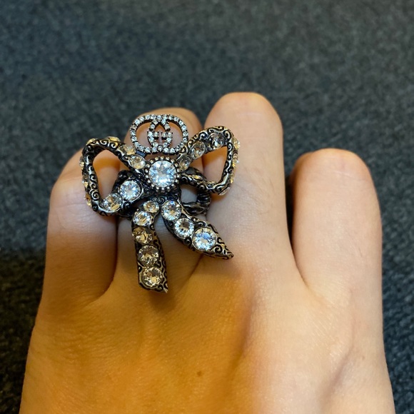 Gucci crystal bow motif Ring size xs - Picture 5 of 5